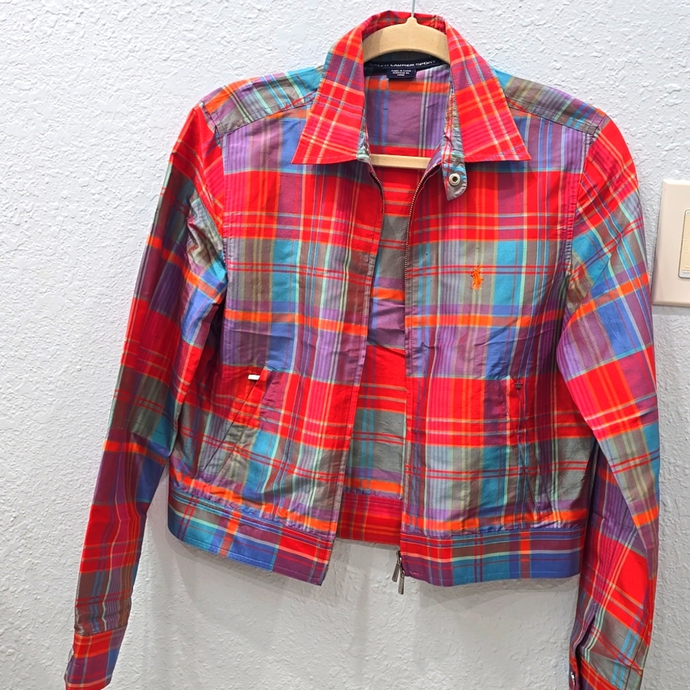 SOLD-Ralph Lauren Sport 100% Silk Jacket size 6